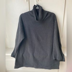 Elizabeth Suzann Charcoal Gray Cowl Neck Sweater